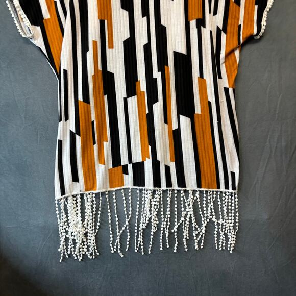 Lavish Open Front Cardigan Womens XL Geometric Bohemian Cottagecore Country - Picture 8 of 10